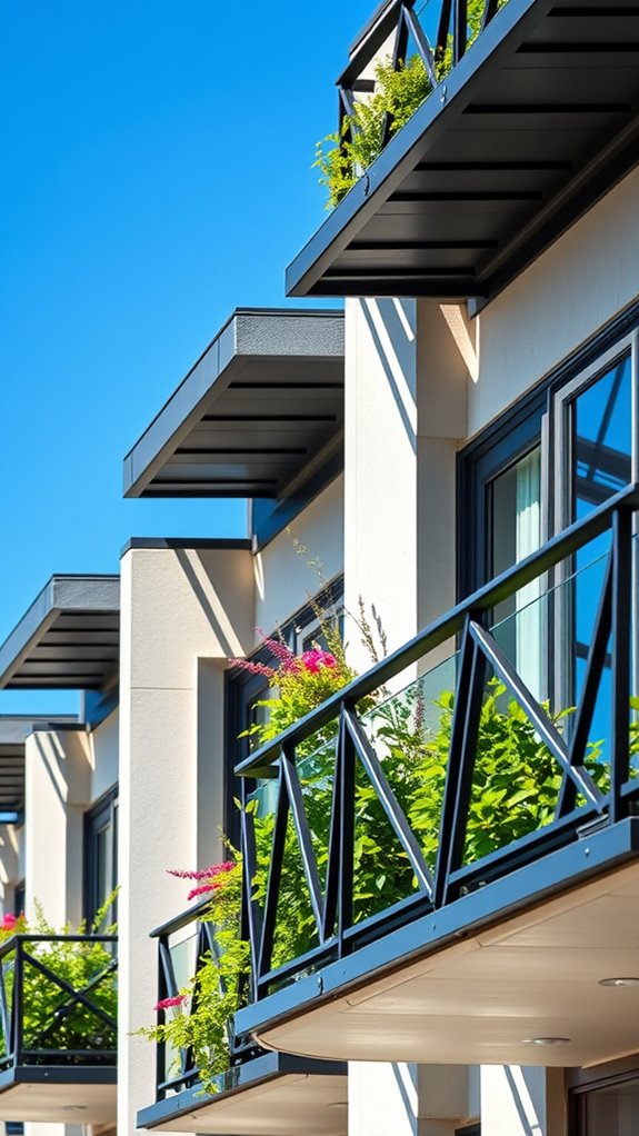 bold geometric balcony designs