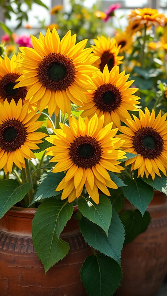 cheerful sunflowers brighten spaces
