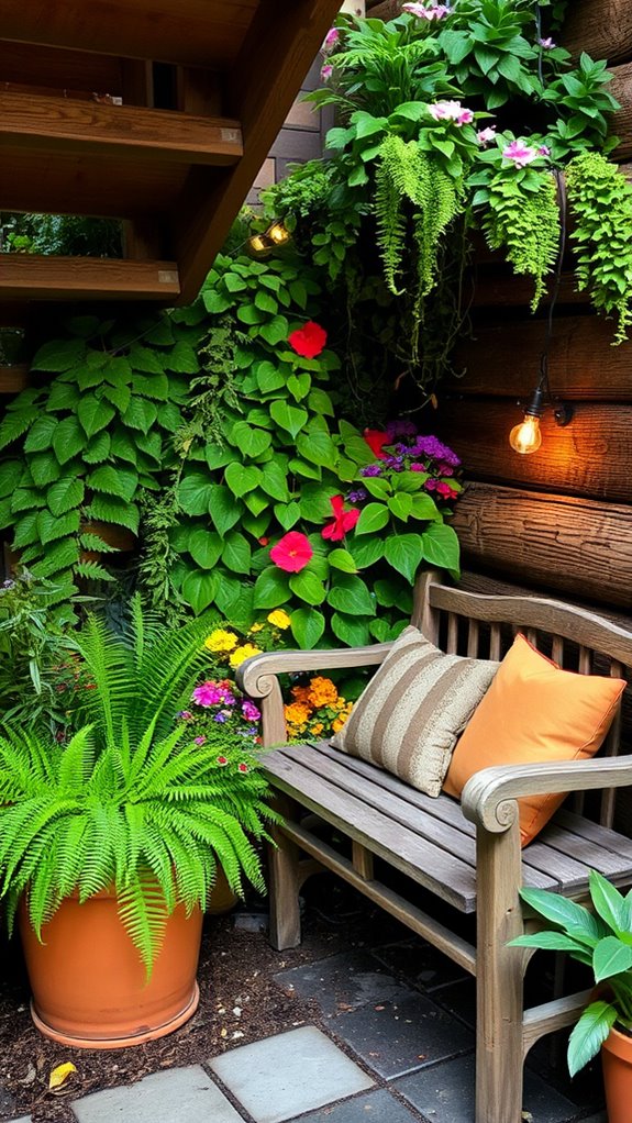 cozy green seating nook