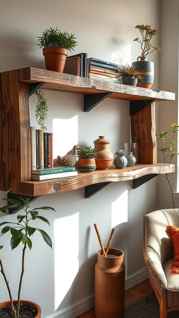 custom reclaimed wood shelves