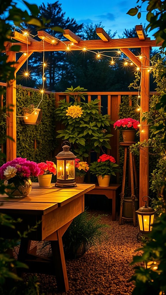enchanting evening garden ambiance