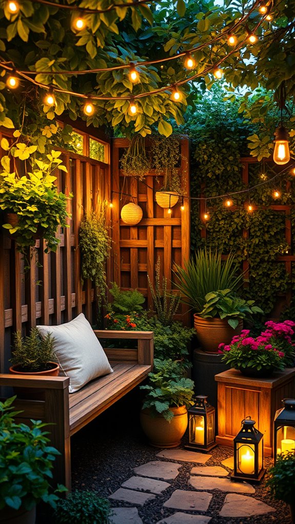 enchanting garden evening lighting