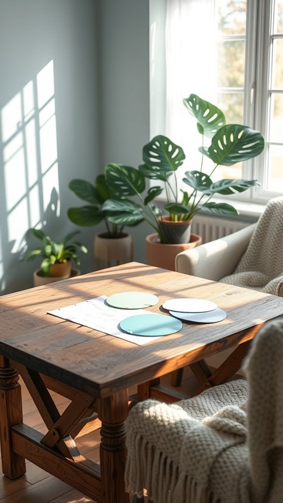 experiment with paint samples