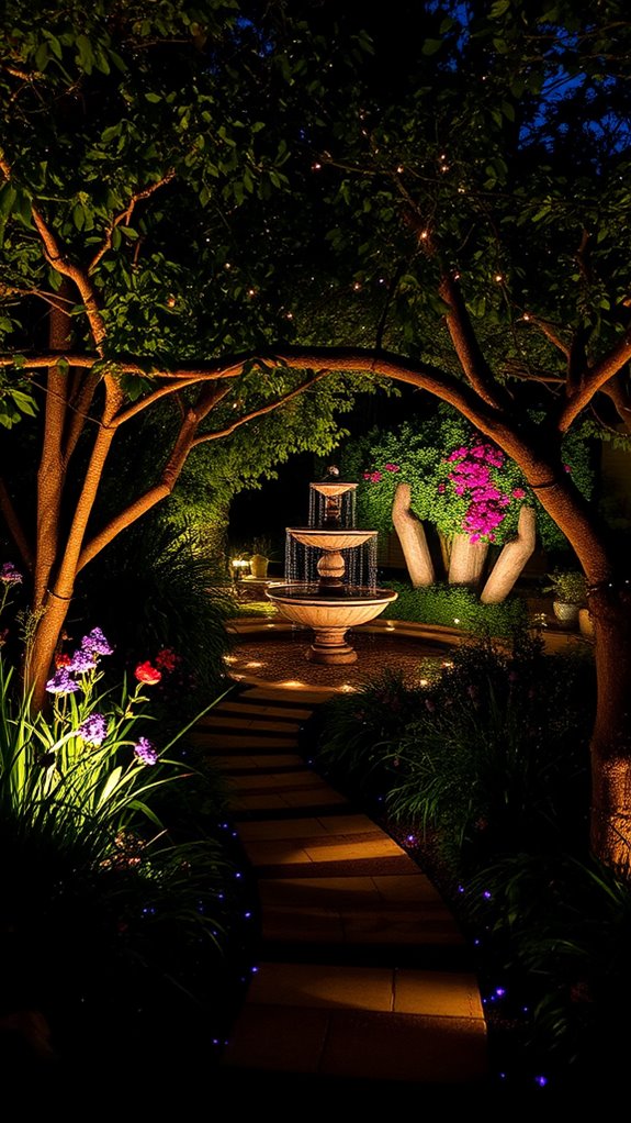 illuminate garden features creatively
