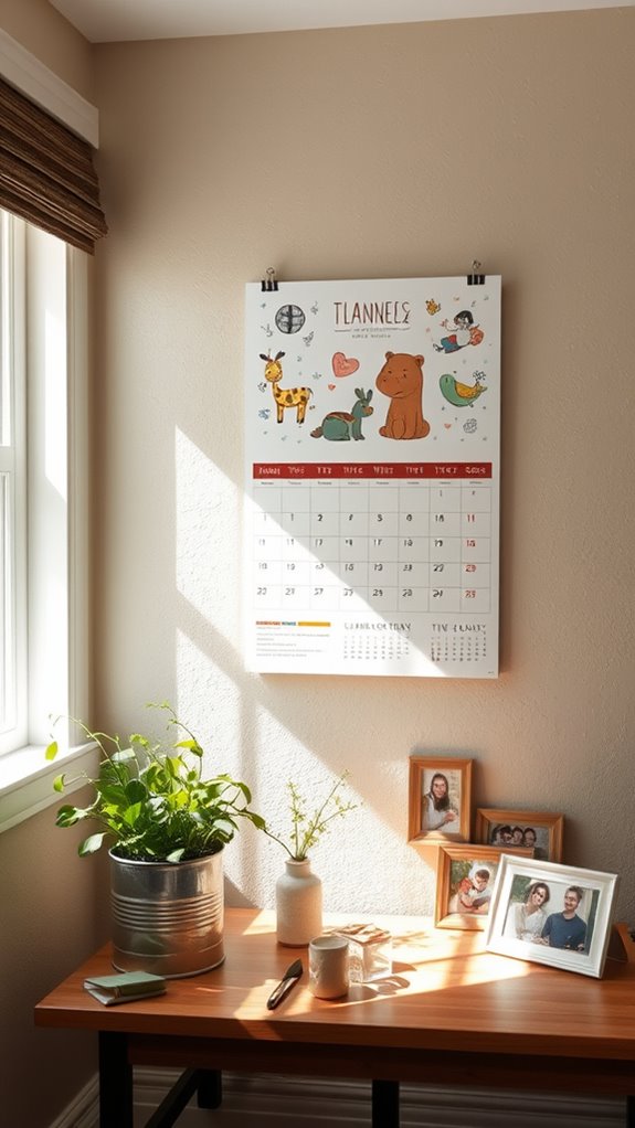 personalized decorative wall calendar
