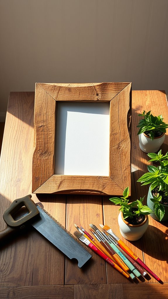 repurposed wood photo frame