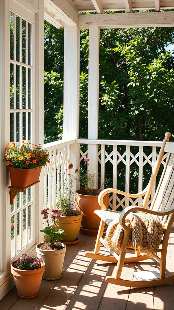 rustic balcony lattice charm