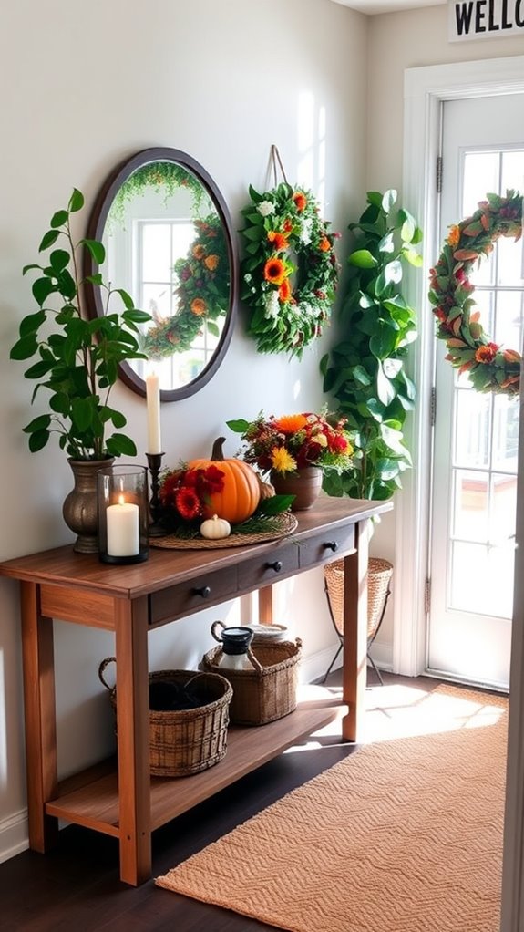seasonal decor for entryway