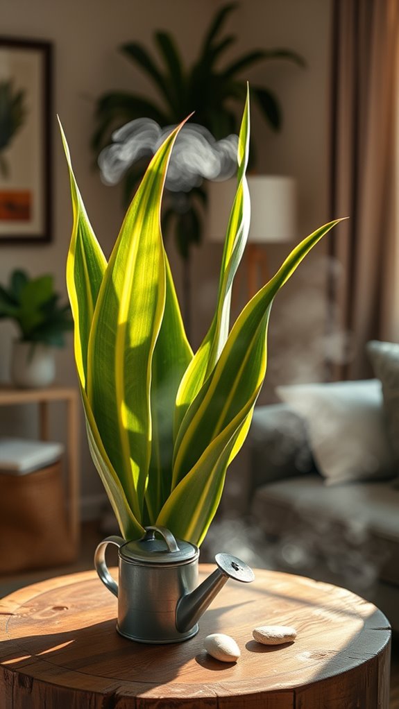 snake plant enhances humidity