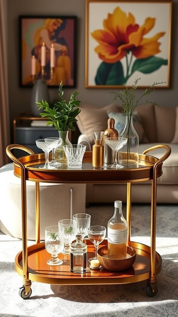 stylish budget friendly bar cart