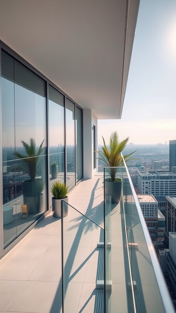 stylish glass balcony railings