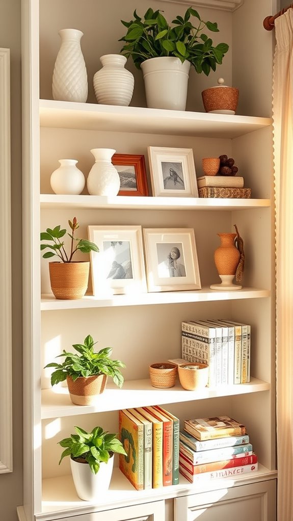 stylish personalized shelf decor