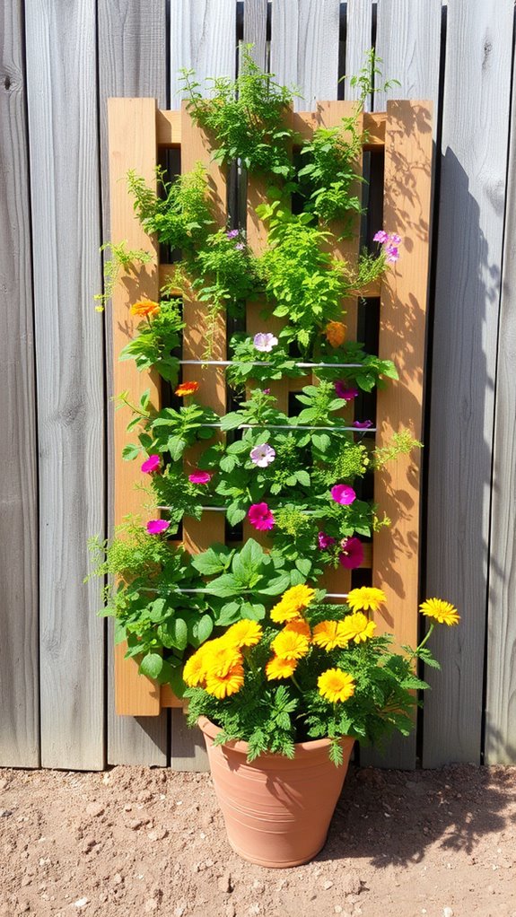 vertical garden with pallets