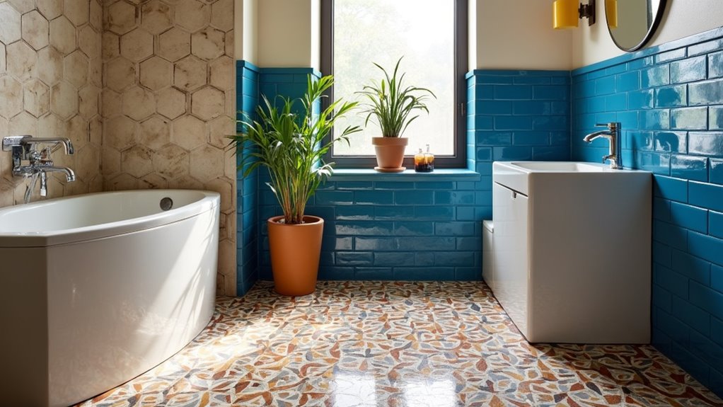 9 Bathroom Tile Ideas That Will Make Your Floor Pop