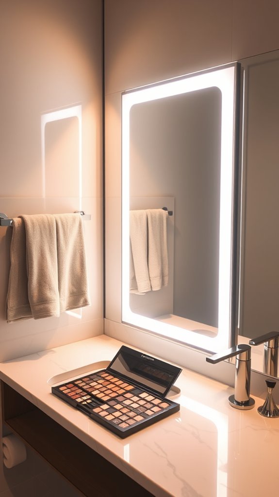 bright led mirrors enhance application