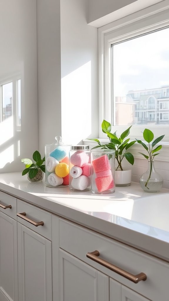 clear containers enhance organization