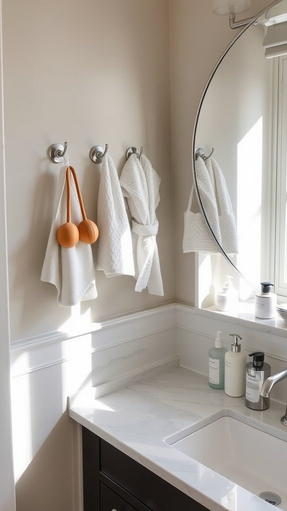creative bathroom hook solutions