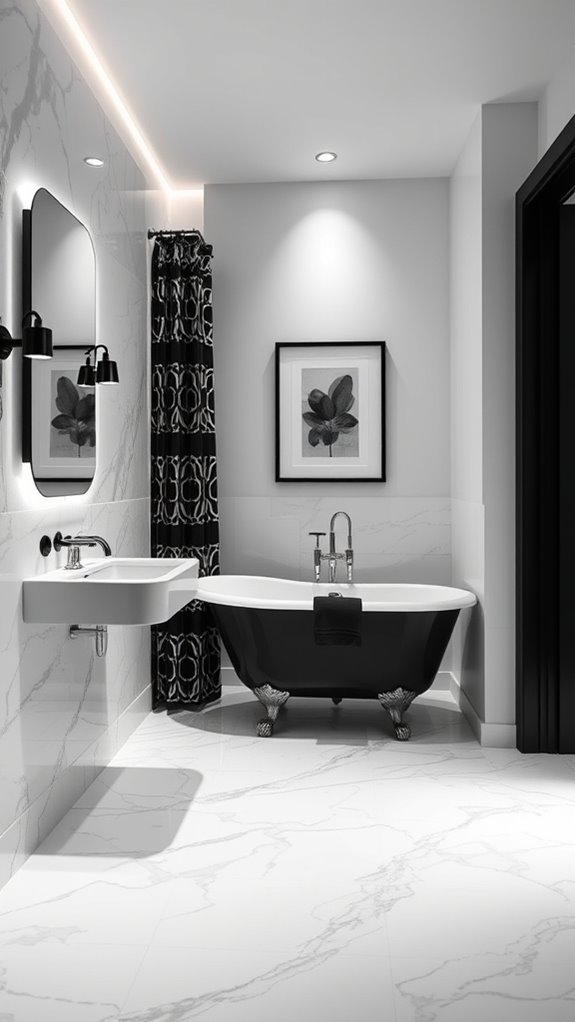 creative black and white decor