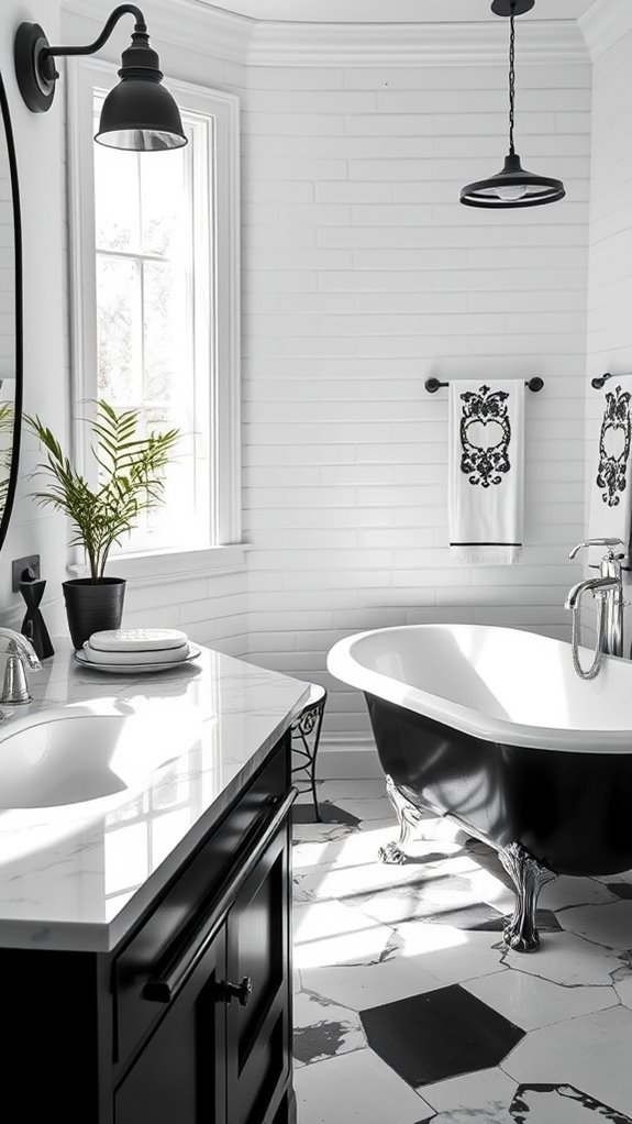 monochrome elegance in bathrooms