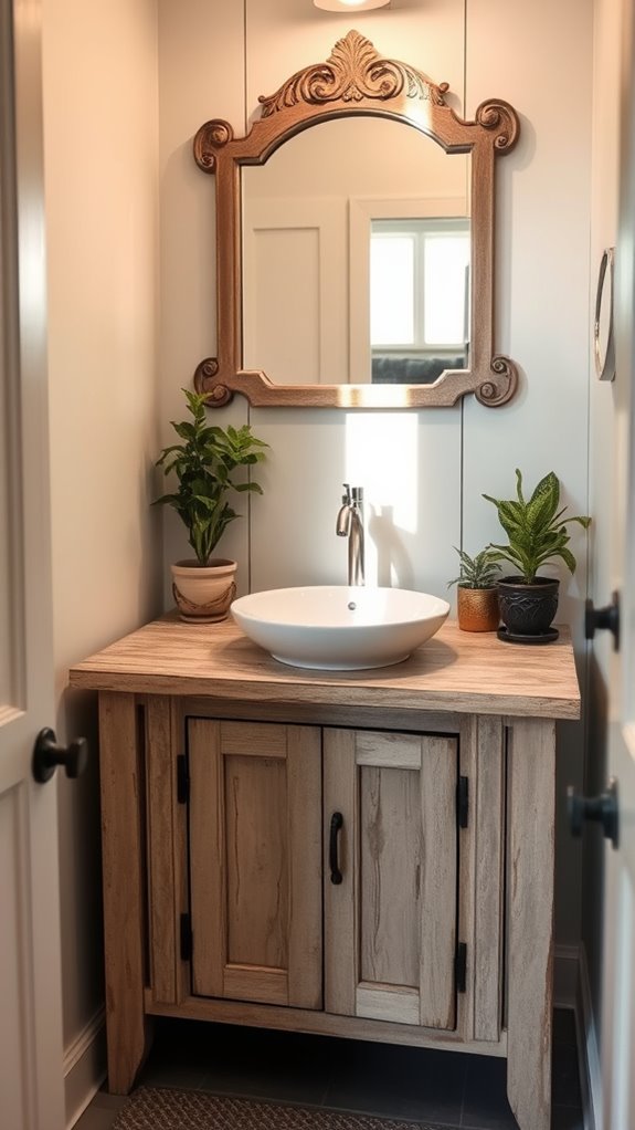 rustic vintage bathroom vanity