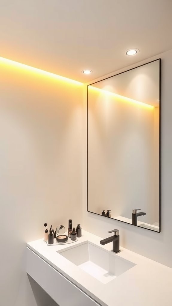 sleek modern bathroom illumination