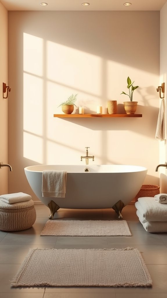 spa like bathroom lighting ambiance